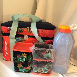 Tupperware Palm Paradise Picnic Bag w/Square Round